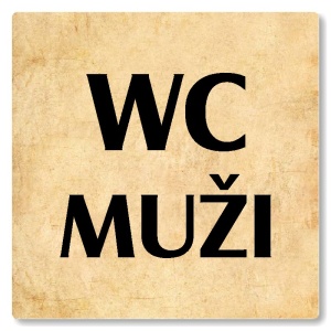 WC muži, 148x148mm, pergamen, Nevada